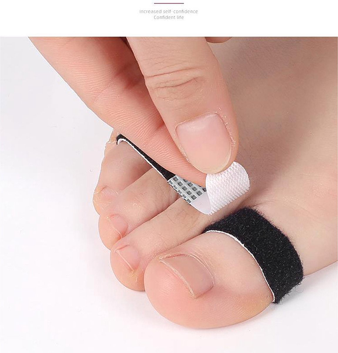 Toe Brace I Toe Bandage I Finger Brace I Finger Bandage I Toe And Finger Corrector I Toe Wrap I 1 Pair I White