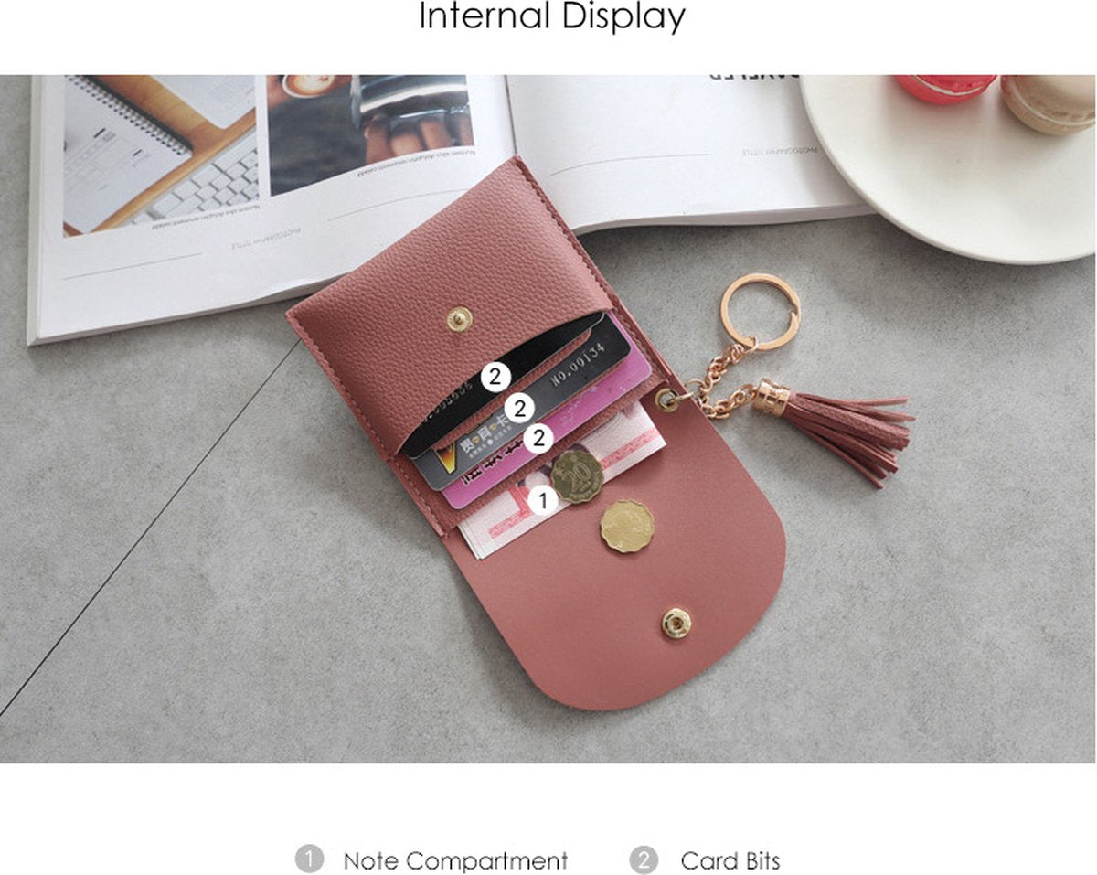 Wallet & Card Holder for 6 Cards | Credit Card Holder | With Cash Compartment | Card Holder | Wallet | PU Leather | Grey
