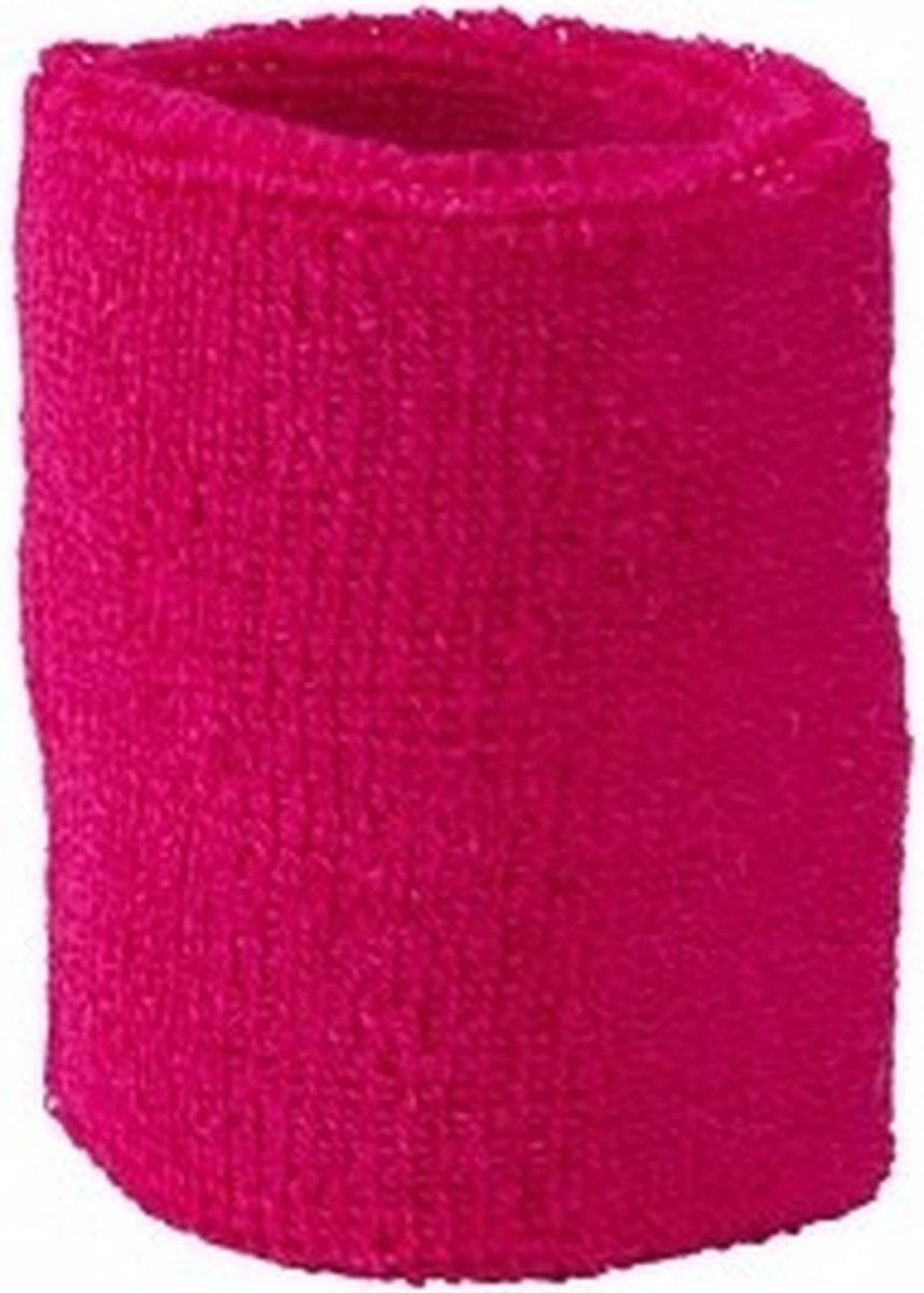 Fuchsia wrist sweatbands 2 pieces