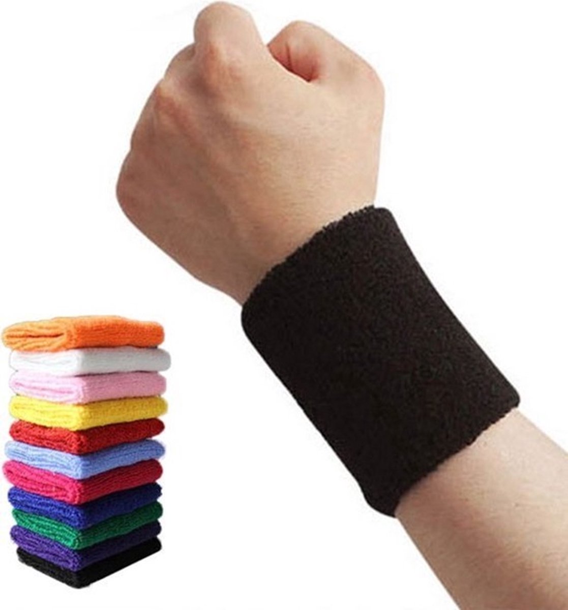 Wristbands Set of 2 | Sweatband | Sweatbands | Wrist | Sports Bands | 1 Piece | 8 x 8 CM | Light Pink
