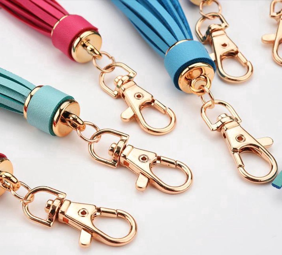 Tassel Keychain | Key Holder | PU Leather Keychain | Universal | Light Brown