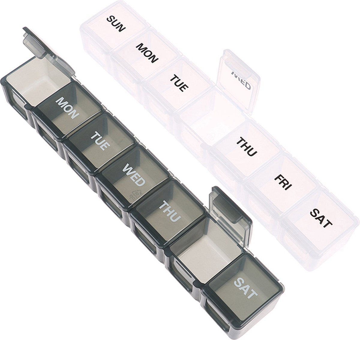 Pill Box | Pill Box | Medicine Box | XXL Pill Box | Sunday to Saturday | 7 Days | 1 Week | Transparent