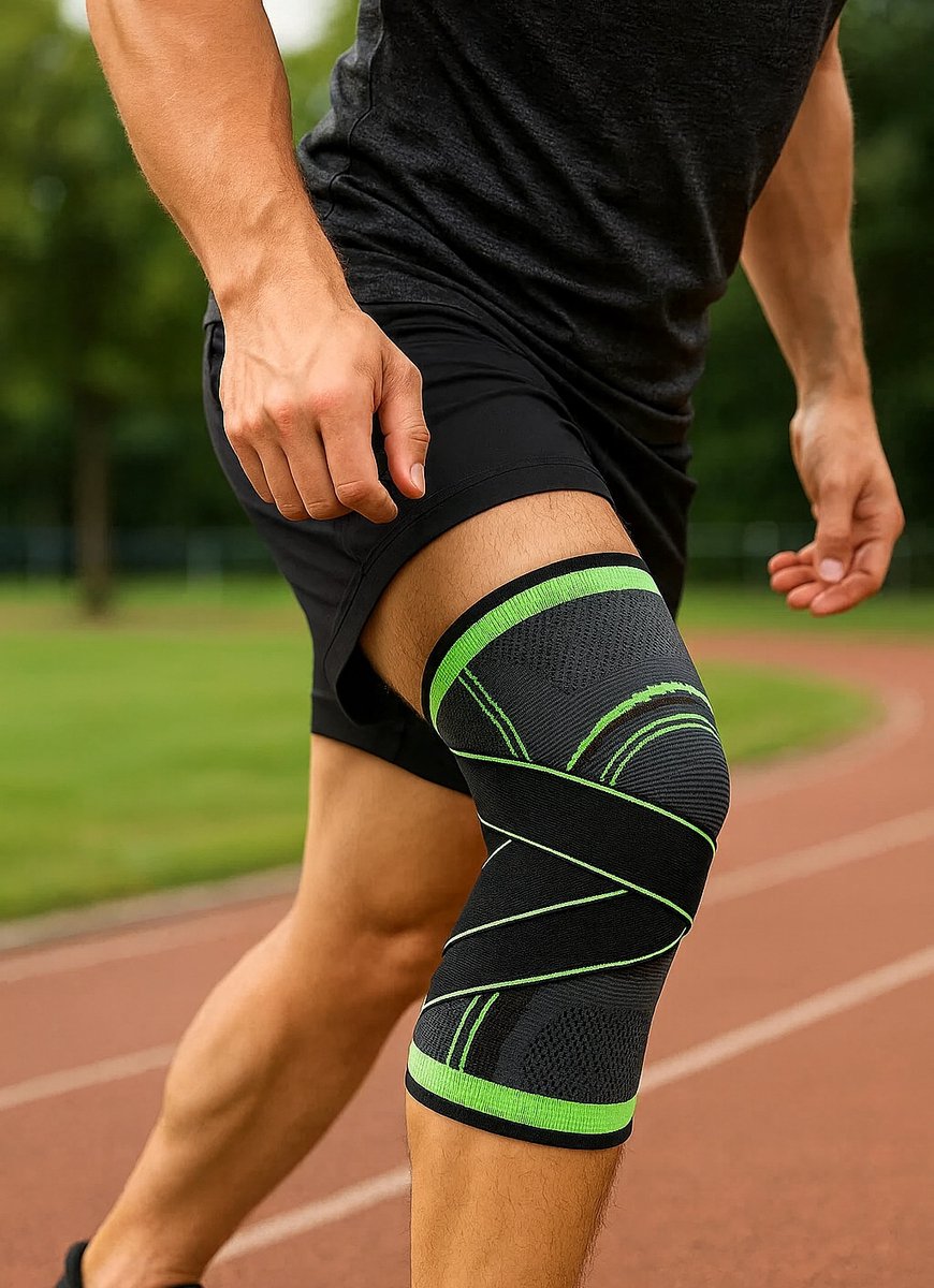3D Compression Knee Brace | Knee Support | Knee Protector | Knee Bandage | Knee Support | 1 Piece | Adjustable Compression Level | Size XL
