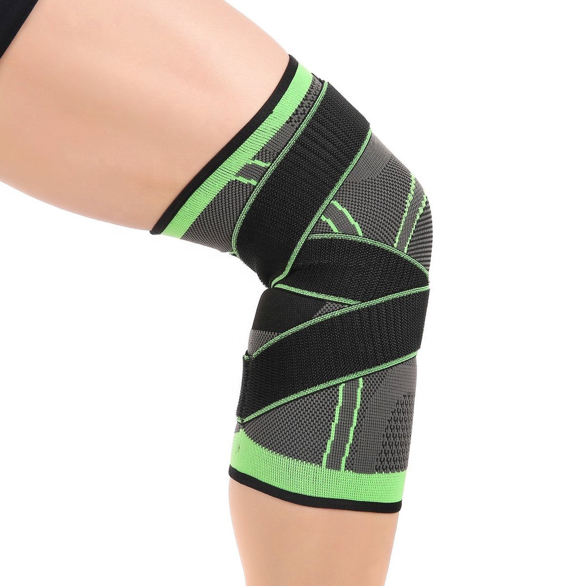 3D Compression Knee Brace | Knee Support | Knee Protector | Knee Bandage | Knee Support | 1 Piece | Adjustable Compression Level | Size XL