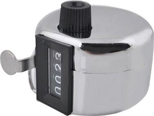 Handheld Counter | People Counter | Manual Click Counter | 4-Digit | Silver | 2 Pieces!
