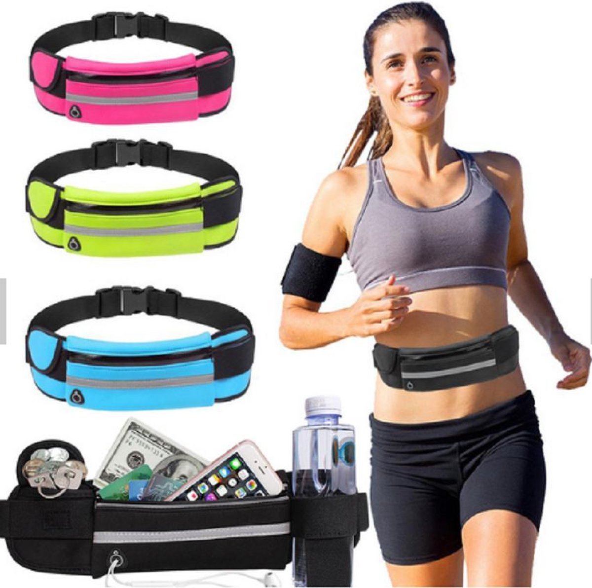 Waist bag - Sports - Fitness - Running - Adults - Neon yellow