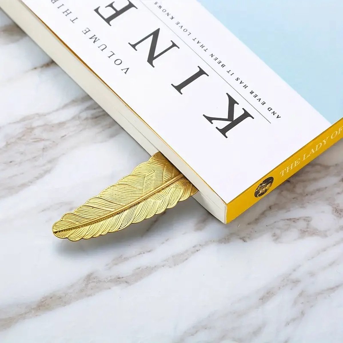 Feather Shaped Bookmark | Bookmark | Bookmark | Metal | 11.4 cm | Silver