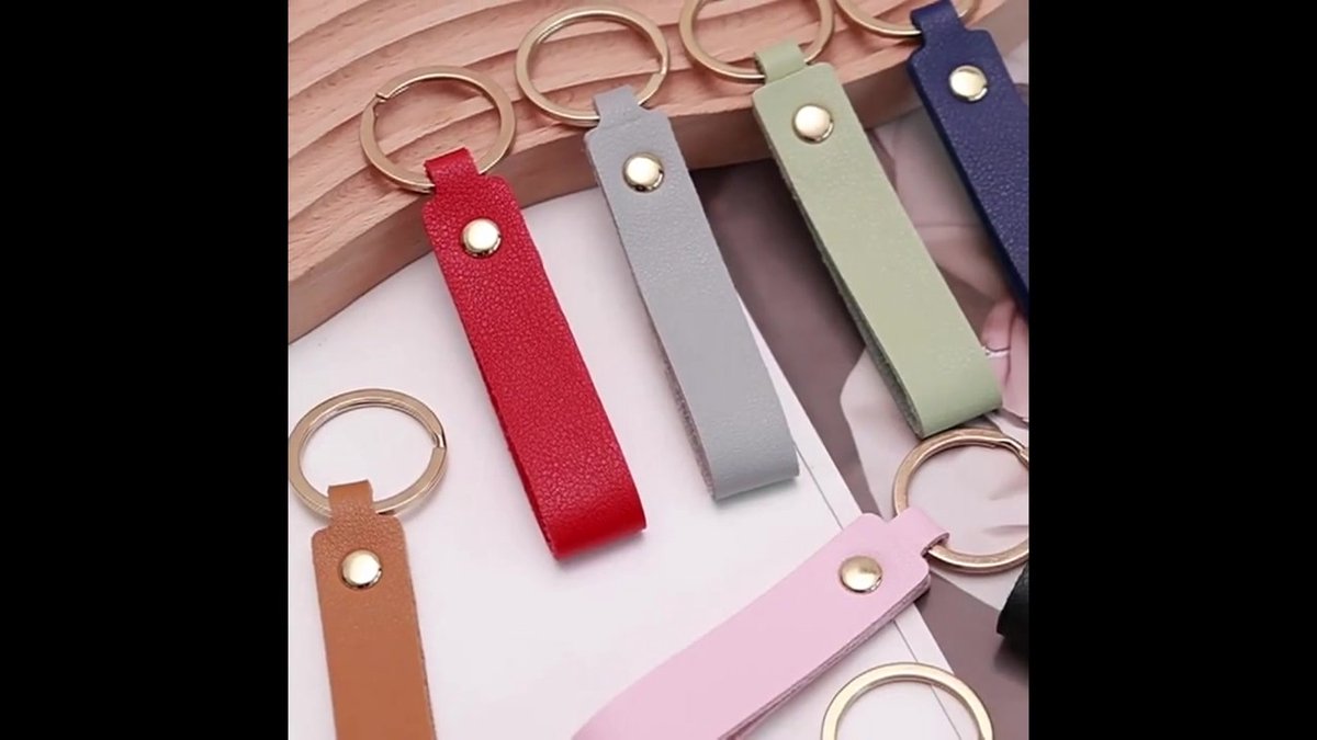 Keychain | Key Holder | PU Leather Keychain | Universal | Grey