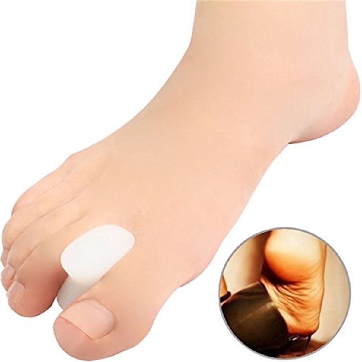 Toe Spreader | Silicone Toe Corrector | Hallux Valgus | Toe Straightening | Toe Straightener | Transparent | 2 Pairs
