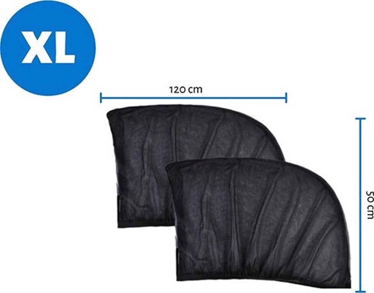 2 Pieces Car Sunshade | Car Sunshade | UV Protection SPF 30 | Rear Window Screen Sun Protection | Sunshade | Black