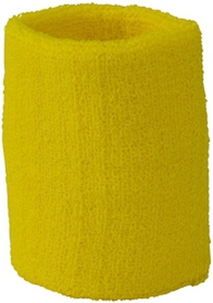 Yellow wrist sweatband