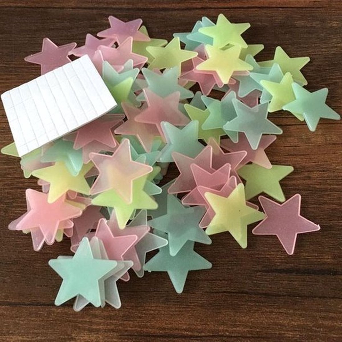 Star Glow In Dark Wall Stickers 100 Pieces | Luminous Star Wall Stickers | Multicolored Stars | PVC | Multicolor
