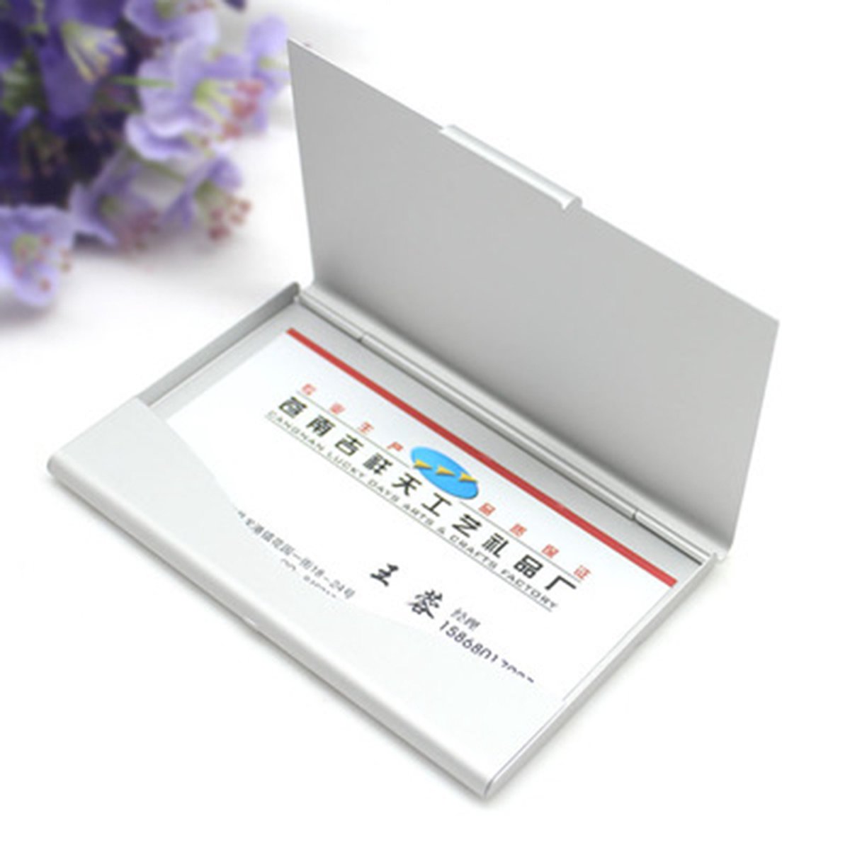 Aluminum Business Card Holder | Card Holder | Card Holder | Business Card Folder | Card Holder | Credit Card Holder | Silver