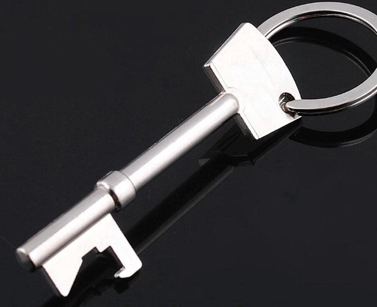 Bottle Opener Keychain | Beer Bottle Opener | Aluminum | Key-Shaped Keychain | Beer Opener Key