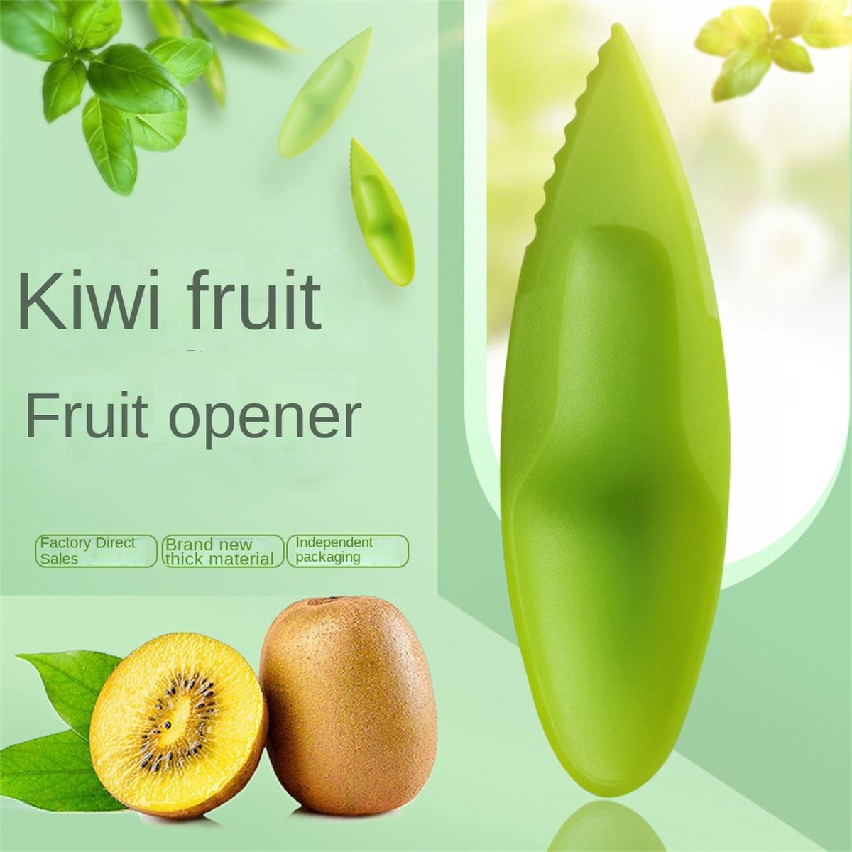 Kiwi Slicer | Kiwi Spoon | Kiwi Knife | Fruit Knife | Melon Scoop | Plastic | Green