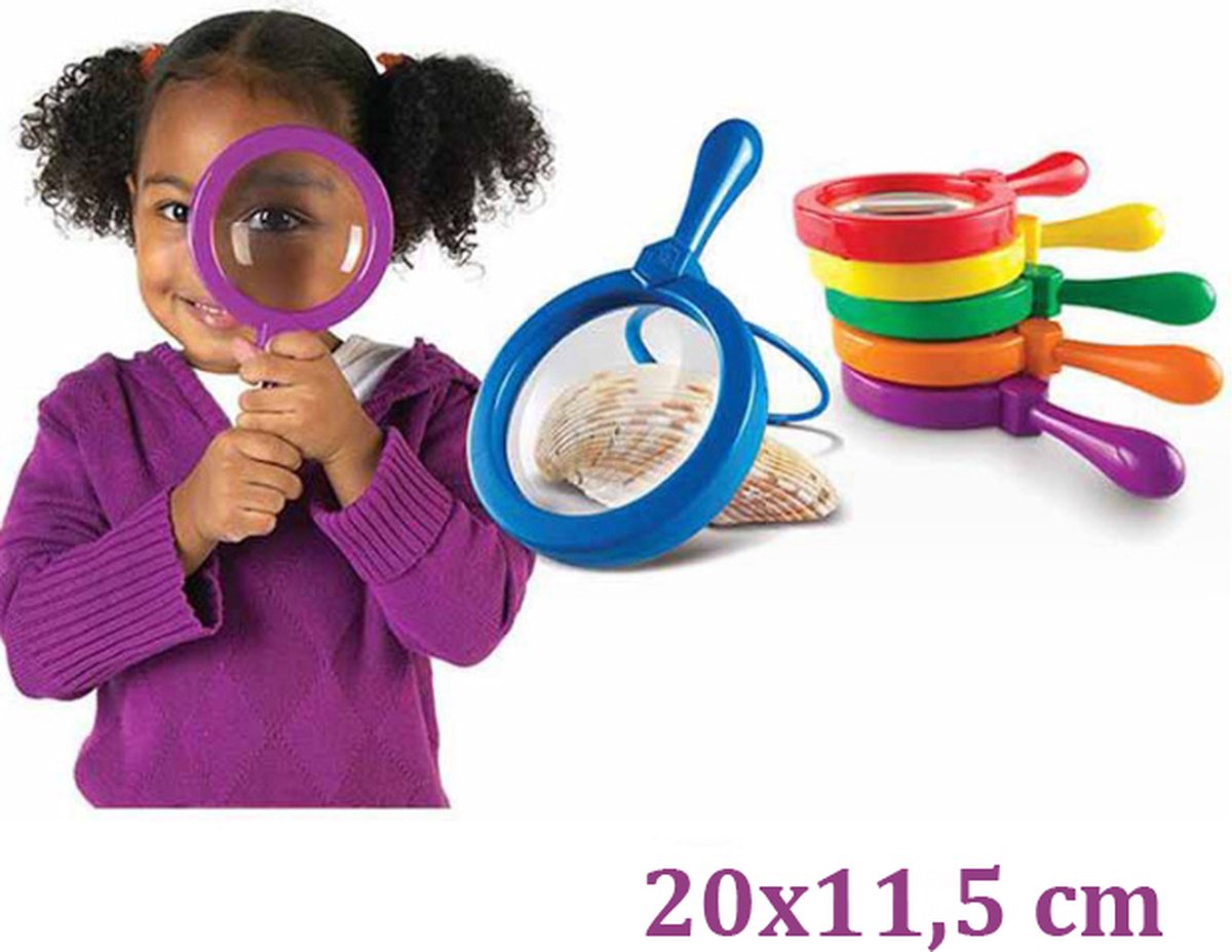 Magnifying Glass for Children | Reading Magnifier | Magnifying Glass | Insect Magnifier | Magnifying Glass | With Stand | 2X Magnification | Purple