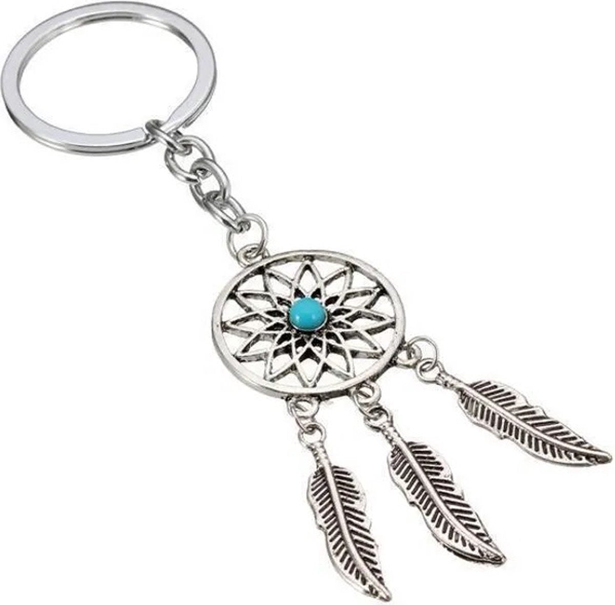 Dreamcatcher Keychain | Dream Catcher Keychain | Lucky Charm | Silver