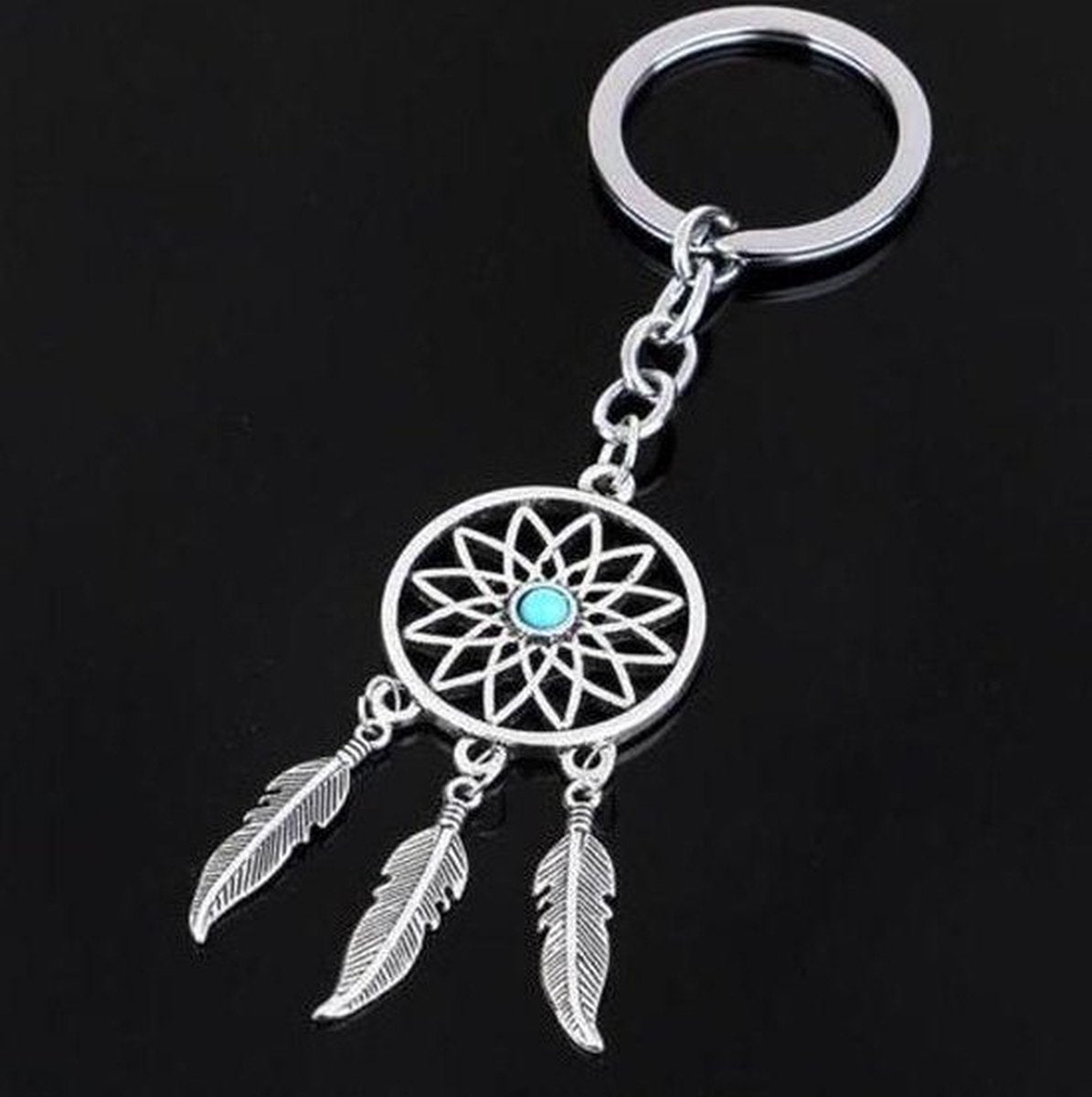 Dreamcatcher Keychain | Dream Catcher Keychain | Lucky Charm | Silver
