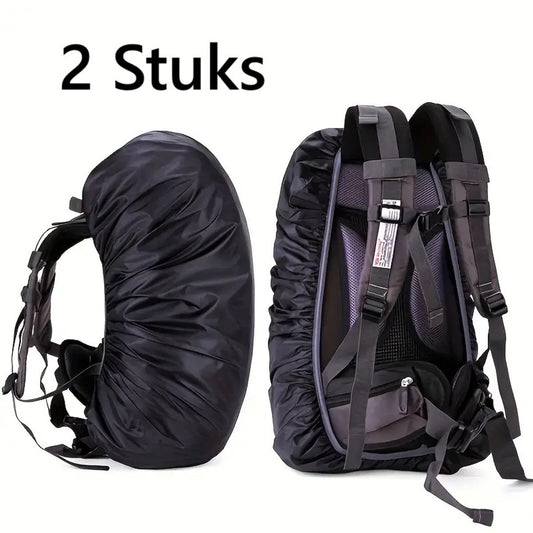 2x Rain Cover For Backpack | Backpack Rain Cover | Waterproof | Rain Cover Bag | Bag Protection Against Rain | 25-35 Liters | Black