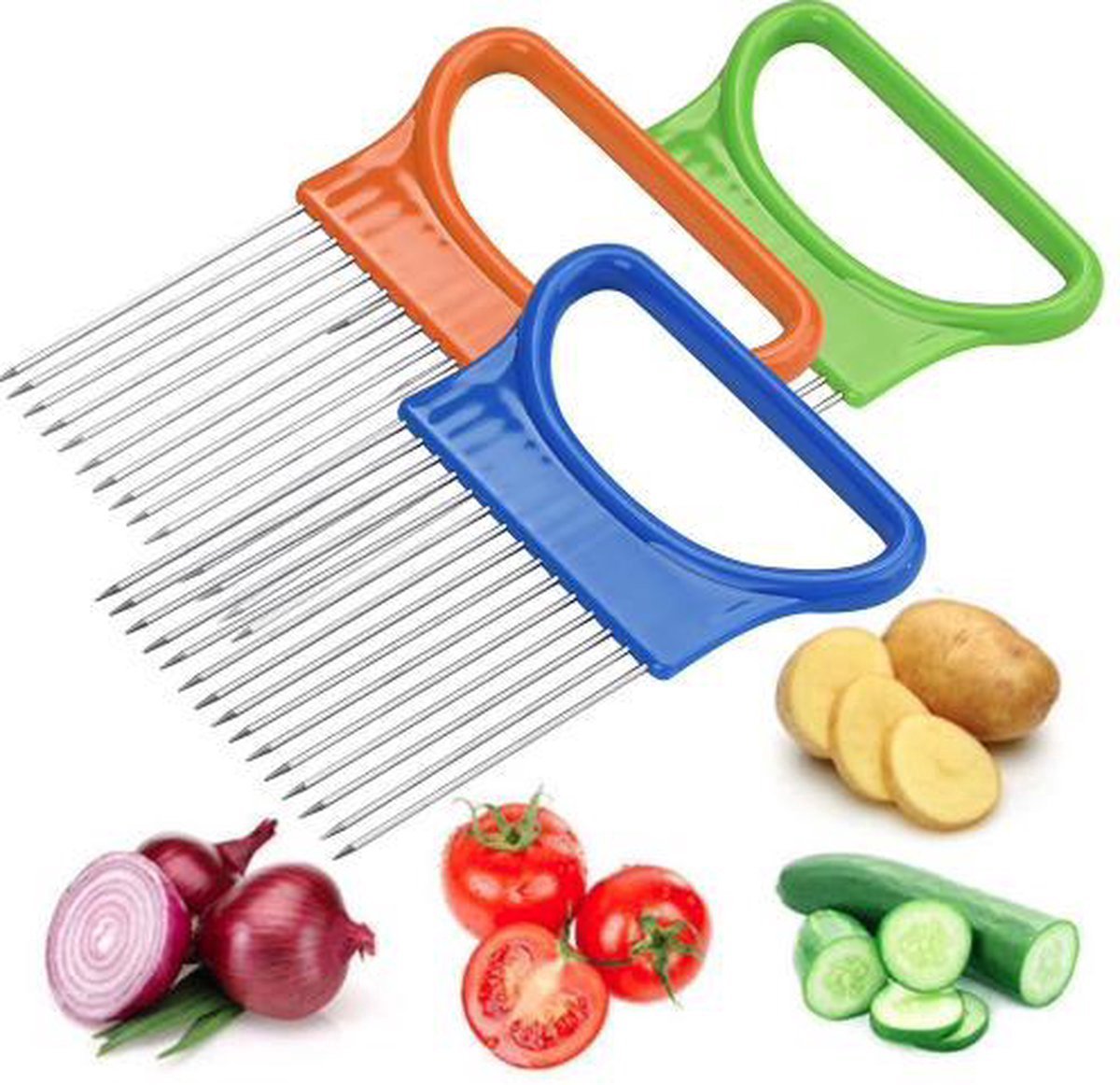 Onion Comb | Onion Slicer | Onion Slicer | Vegetable Slicer | Onion Cutting Aid | Orange