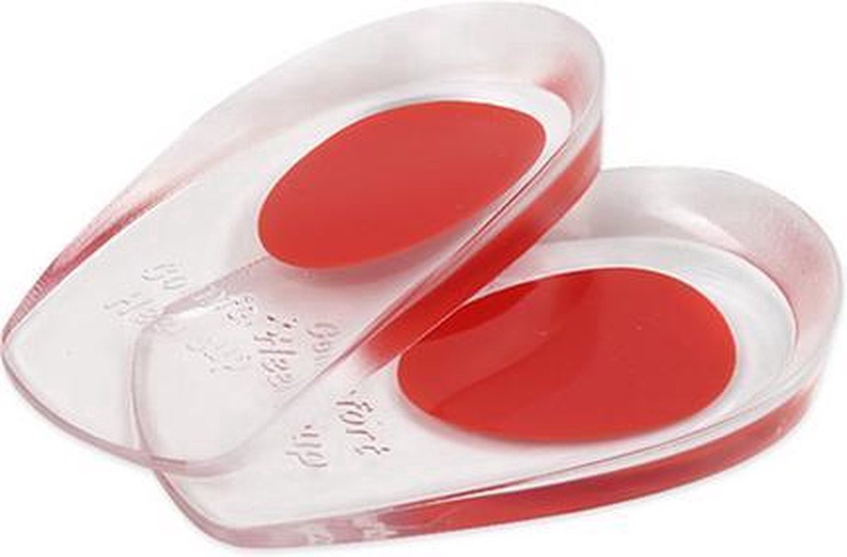 3D Sioftgel Gel Heel Insoles | Insoles | Heel Cups | Heel Spur Insoles | Heel Protectors | Size 35-41 | Red