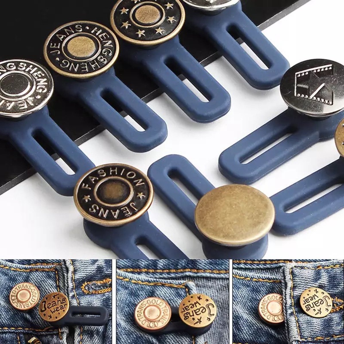 Trouser Extender Button Extension - Buttonhole Extender - Button Extender - Fashion Jeans