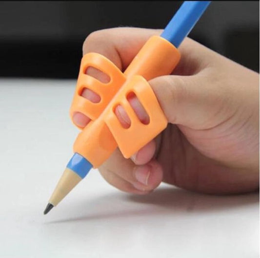 Pencil Grips | Finger Grip Writing Aids for Children & the Elderly | Pencil Holder | Pen Holder | Writing Aids | 1 Piece | Orange
