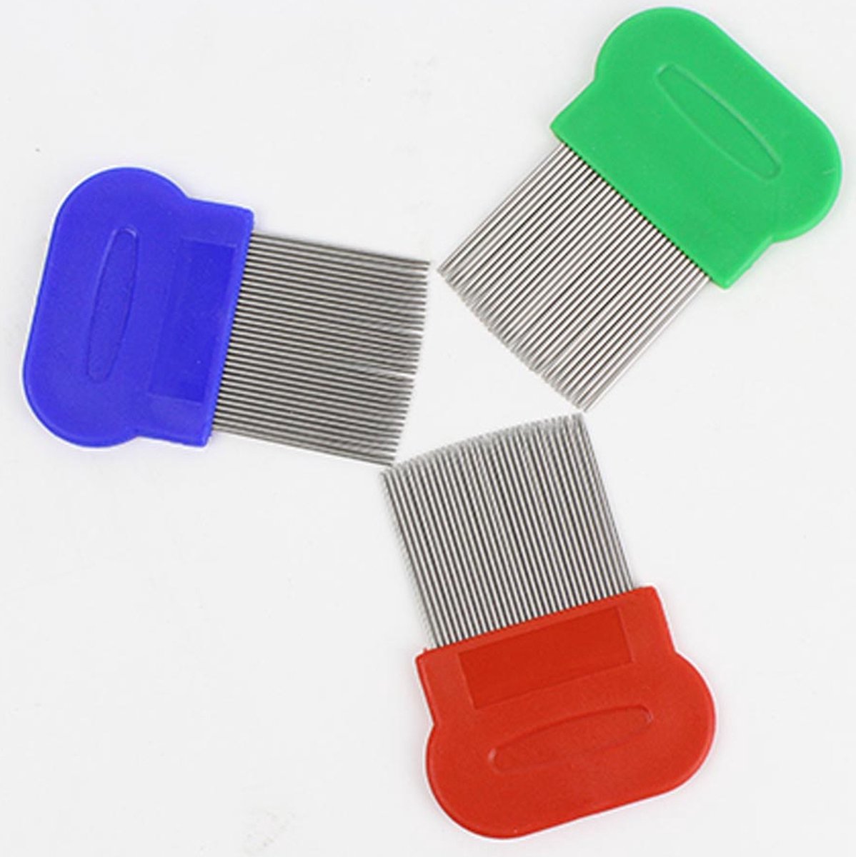 Lice Comb | Lice Brush | Flea Comb | Nits Comb | Lice Remover | Stainless Steel Brushes | Plastic Barrel | Random Color