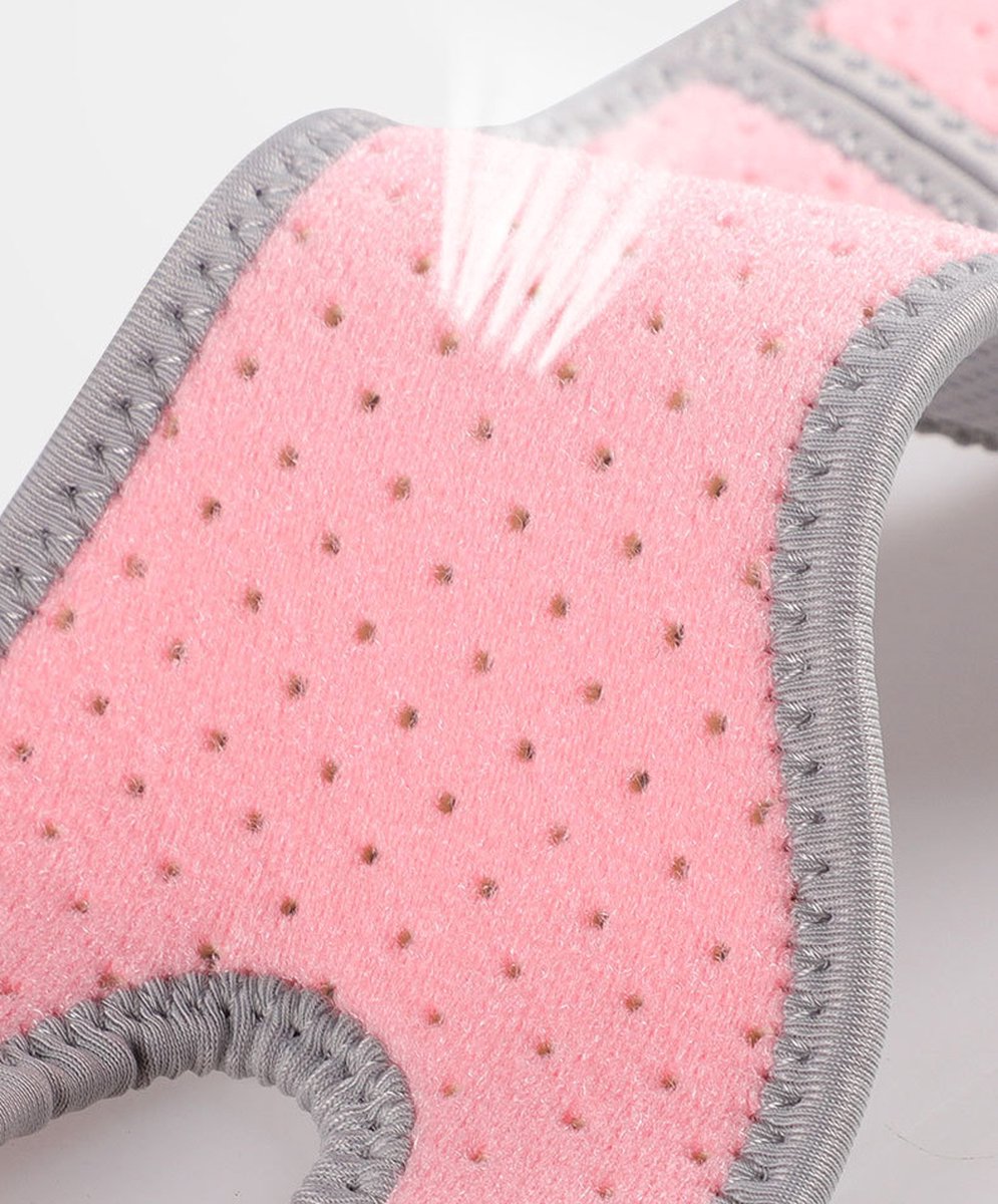 Double Patella Knee Brace | Patella Strap | Knee Support | Knee Protector | Knee Tendon Strap | Knee Bandage | Elastic Bandage | Adjustable | Pink/Gray