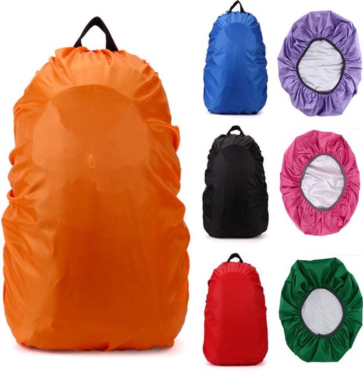2x Rain Cover For Backpack | Backpack Rain Cover | Waterproof | Rain Cover Bag | Bag Protection Against Rain | 25-35 Liters | Red