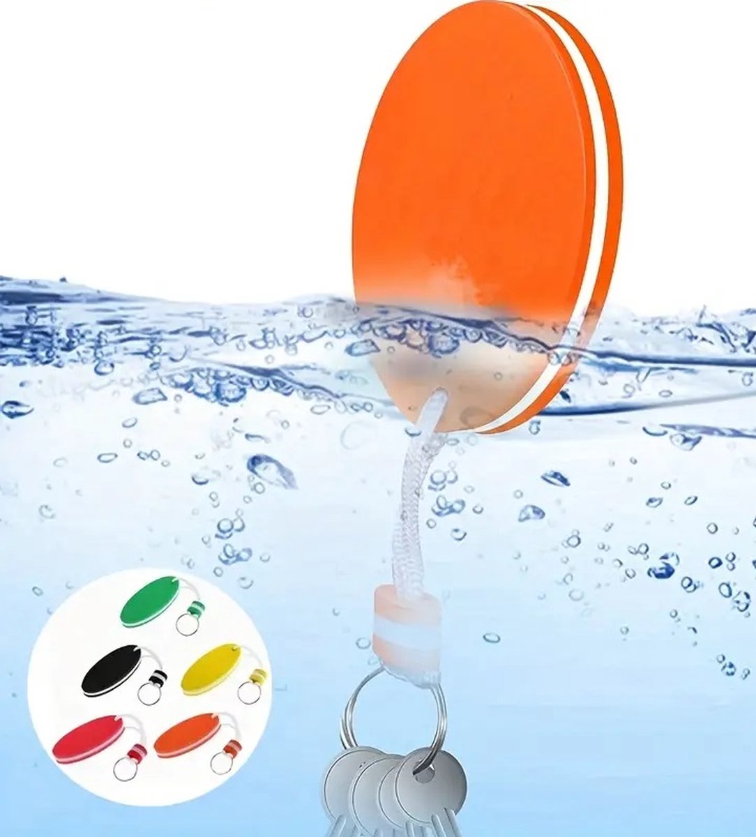 Floating Keychain | EVA Foam | For Large Keyring | Foam | Bumper | Key Float | Oval | Yellow
