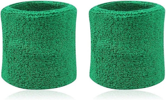 Wristband Set | Sweatband | Sweatbands | Wrist | Sports Bands | 2 Piece | Green