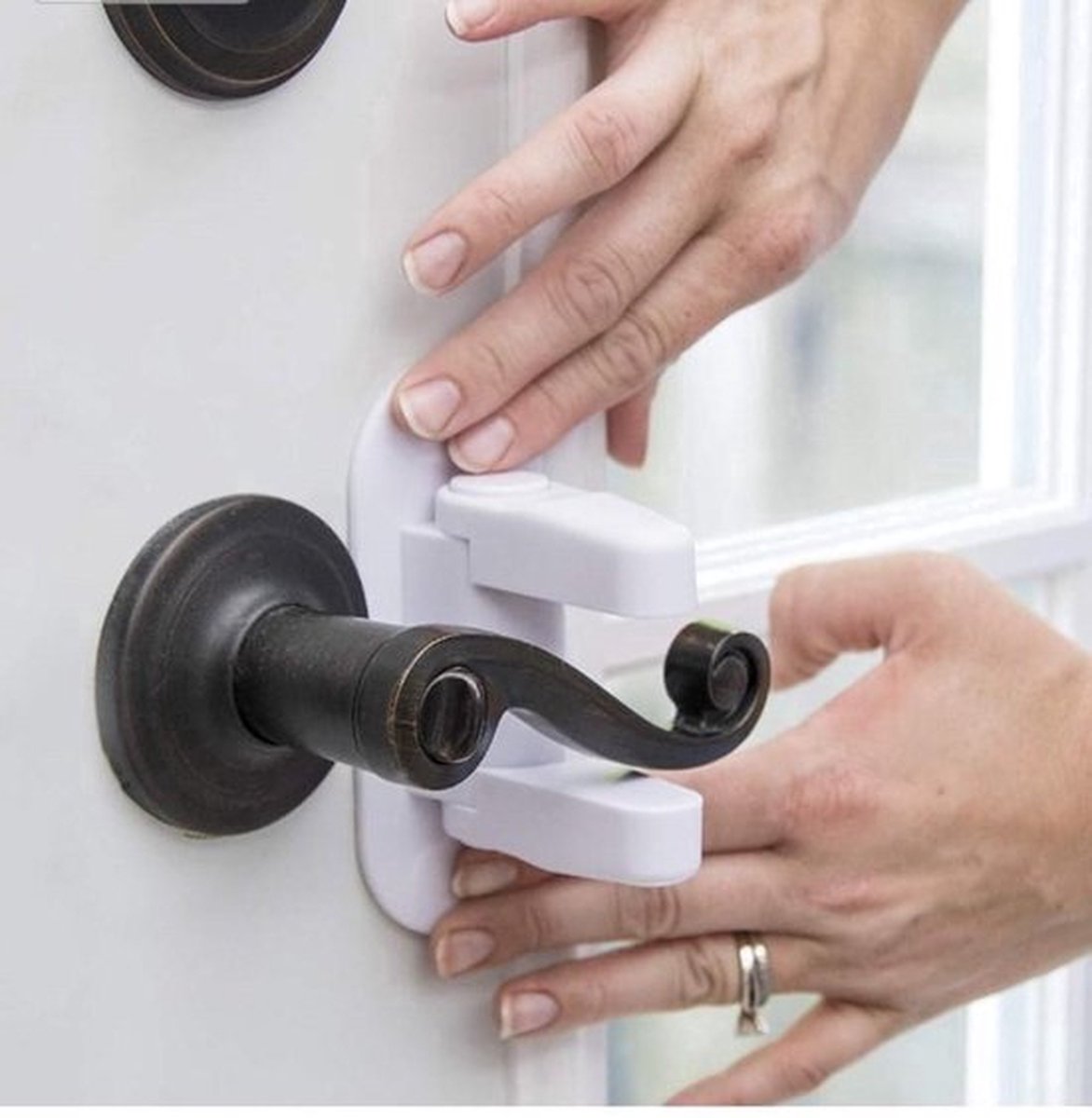 Door Handle Security for Children | Door Handle Lock | Child Safety Lock | Child Lock for Doors | Baby Door Handle Security | Set of 2