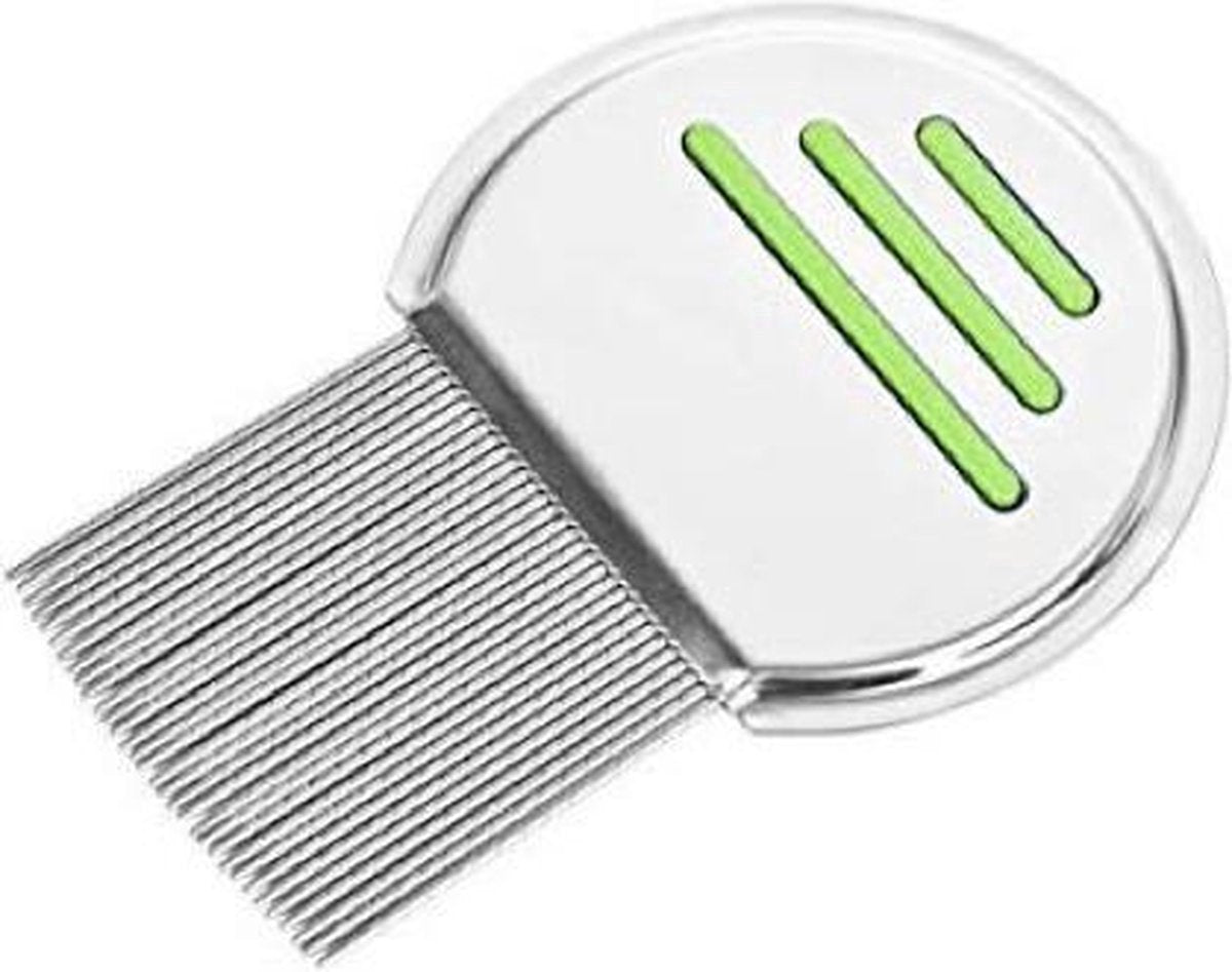 Lice Comb for Child & Pet | Lice Brush | Flea Comb | Nits Comb | Dust Comb | Lice Remover | Stainless Steel | Green