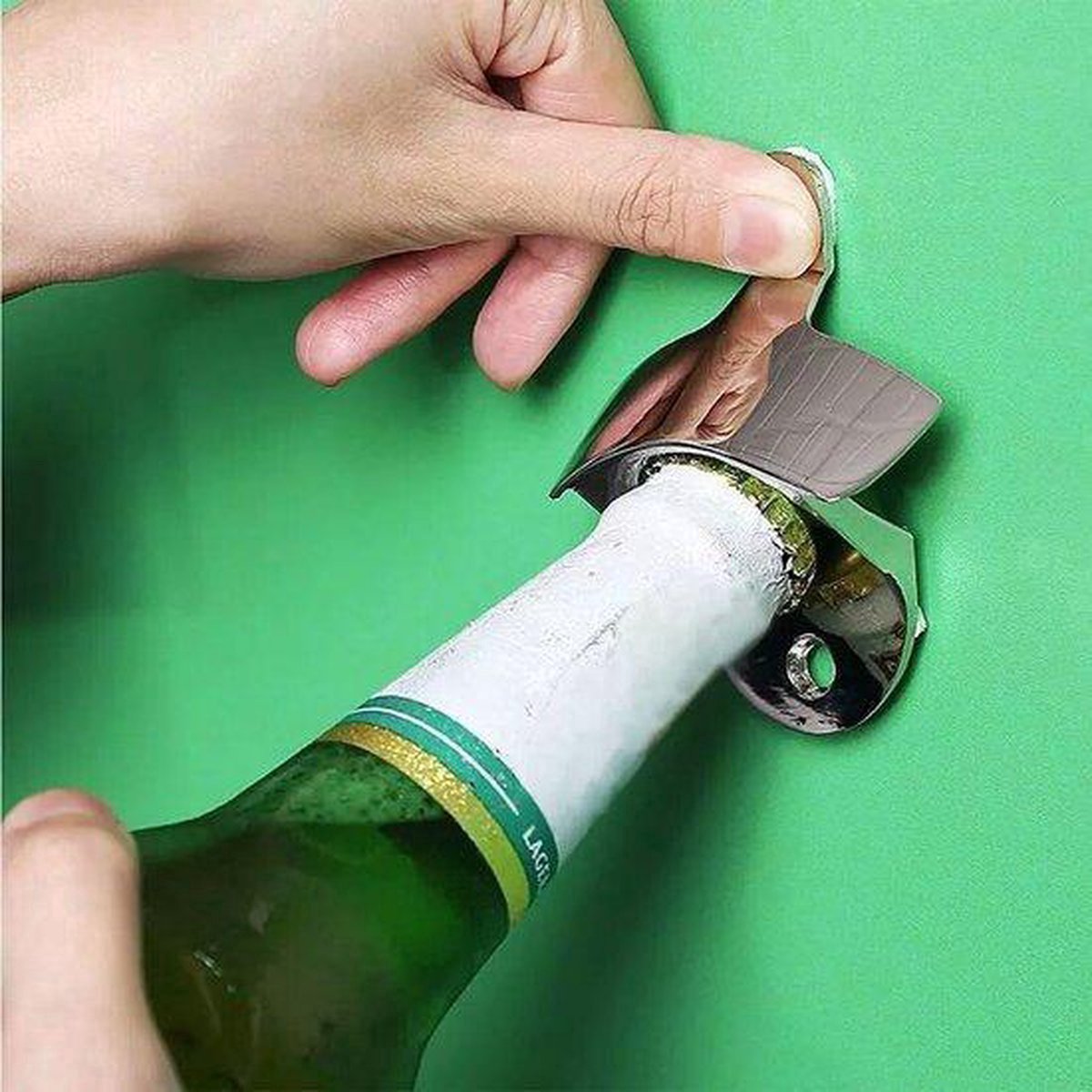 Wall Bottle Opener | Wall Bottle Opener | Wall Bottle Opener | Includes 2 Screws | Silver