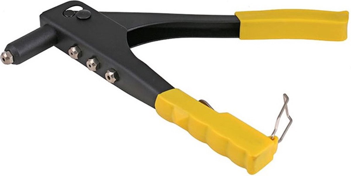 Rivet gun - Blind riveting tool - Pop rivet gun - with 4 tips for 2.4 mm, 3.2 mm, 4.0 mm, and 4.8 mm