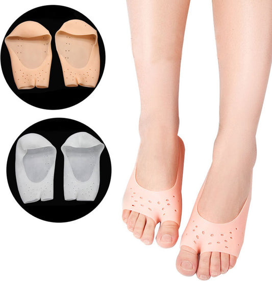 Silicone gel socks | Heel protectors | Heel insoles | Heel cushions | Heel socks | 1 pair | White