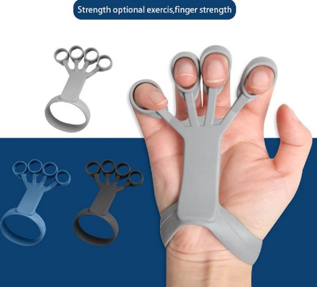 Finger Trainer | Finger Resistance Band | Finger Stretcher | Hand Trainer | Finger Gripper | Grip Trainer | 4 KG | Blue