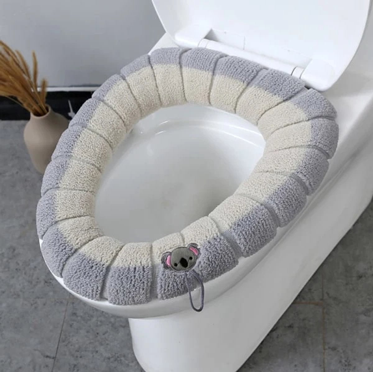 Toilet seat cushion 4-pack – Warm stretch, universal, washable