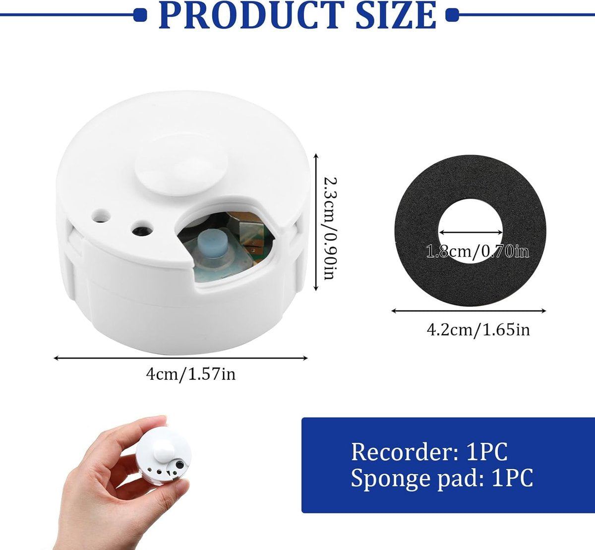 Voice Recorder for Plush – 30 seconds, customizable, DIY gift