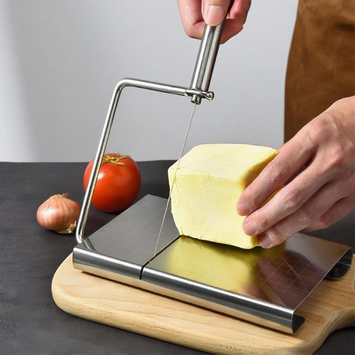 Cheese Slicer with Measuring Scale - 6 Interchangeable Blades - Precision Cutting - Dishwasher Safe - Cheese Lovers & Home Use