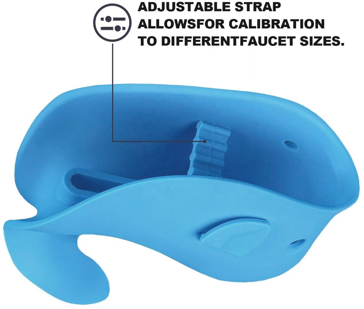 Bath Faucet Cover - Soft silicone safety protector for children, toddlers, and babies - Cute whale design, nice bath gift for children - blue