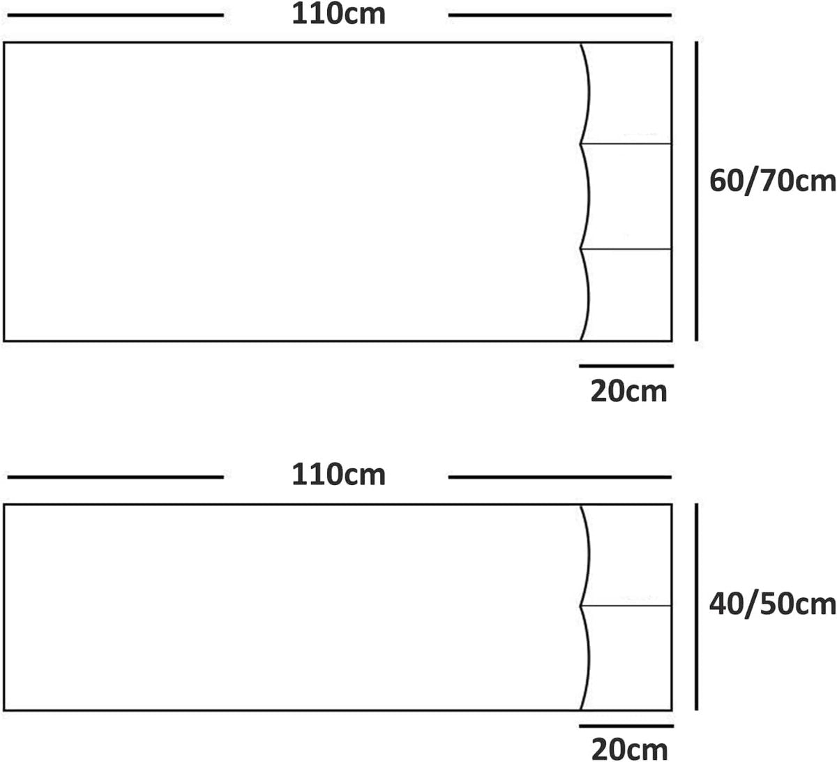 Sofa Armrest Storage - 5 Compartments - Reinforced Tech Fabric - Remote Control Holder - White (60*110CM)