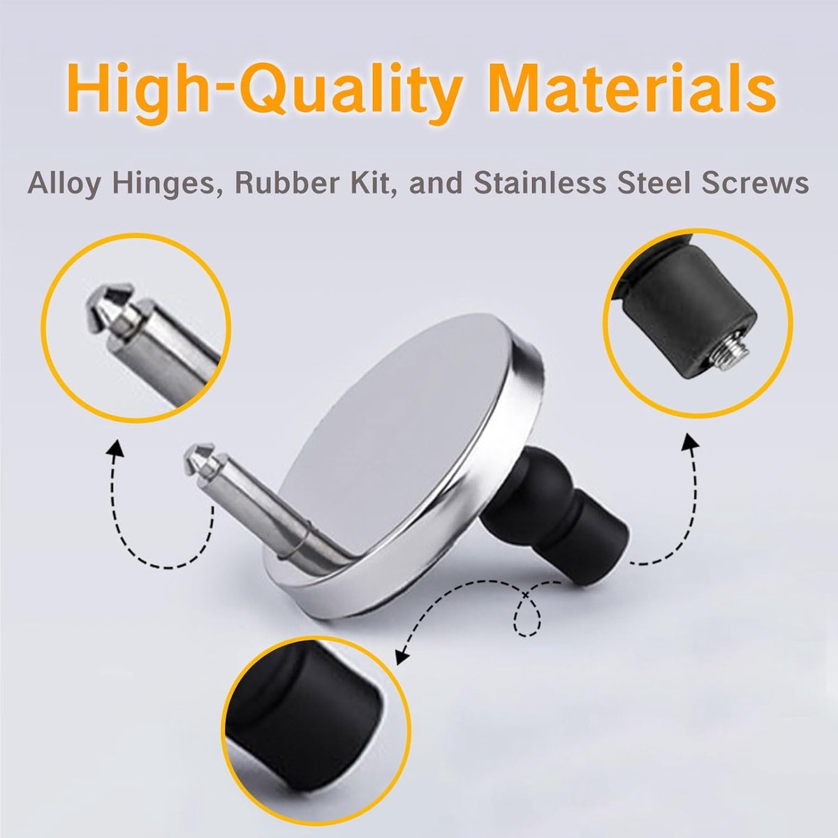 Toilet Seat Hinge Parts – Top-mounted, quick installation