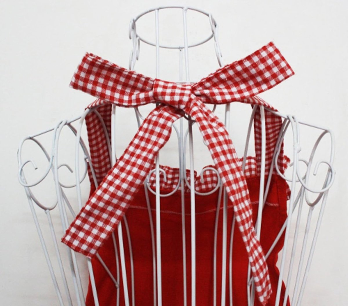 Kitchen Apron - Catering Apron - Pottery Apron - BBQ Apron - Painting Apron - Carpenter's Apron - flirty vintage aprons for womanly girls with pockets as a Mother's Day gift (red)
