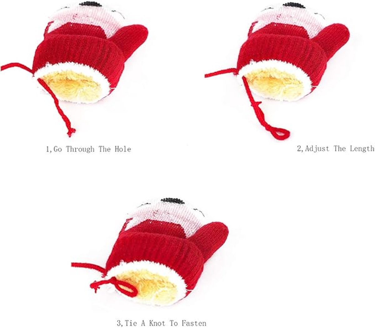 Winter gloves - Knitted winter gloves for boys and girls, with warm fleece lining, suitable for children aged 0-3 years.