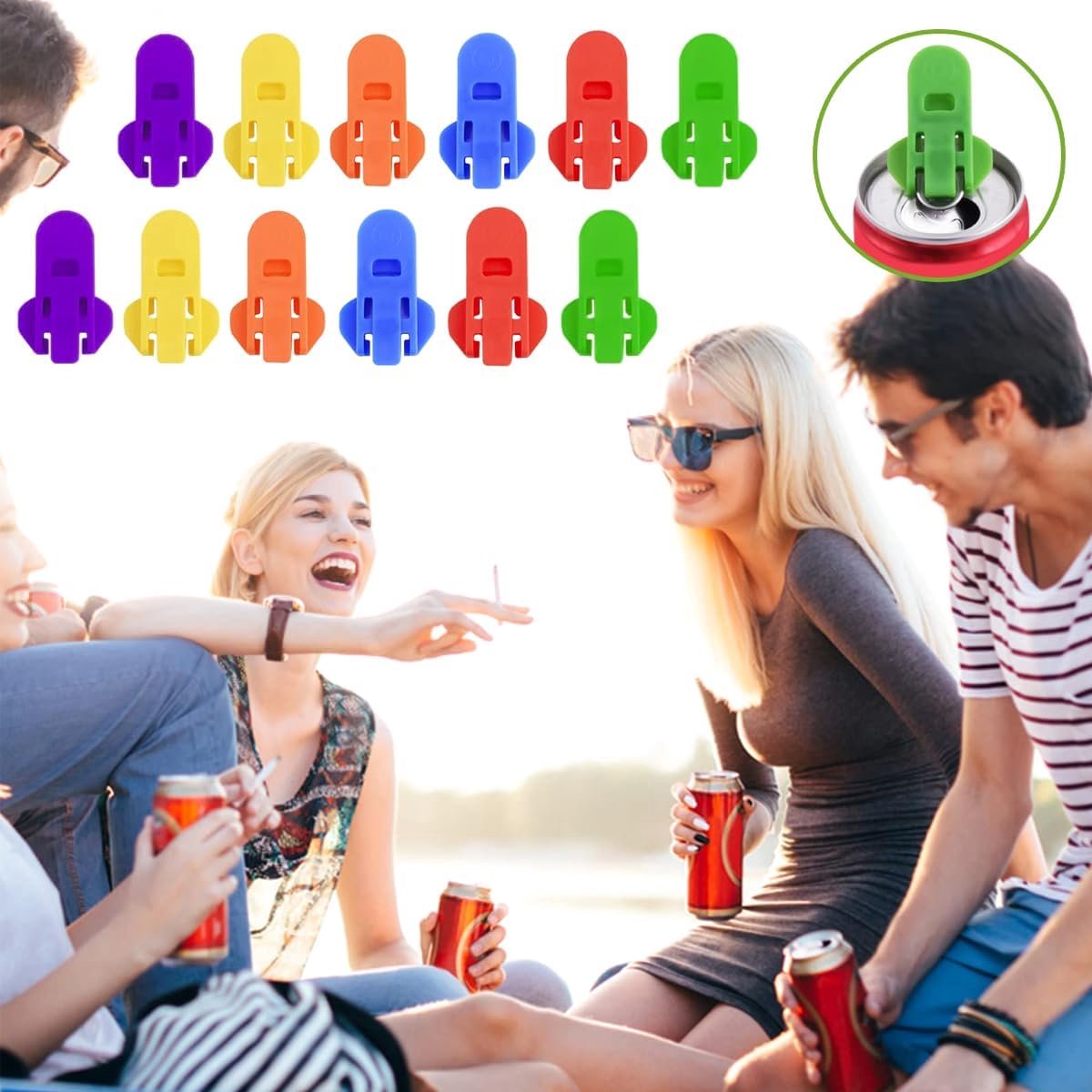 12-piece Getränkedosenöffner-Set – from Plastic – supplied for Cola, Beer, Fresh Drinks, Lemonade usw., single Dosenöffner