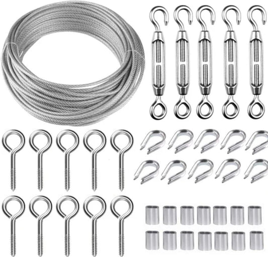 Stainless Steel Thread Set – 30M×2mm, with M5 Spanner, for plants