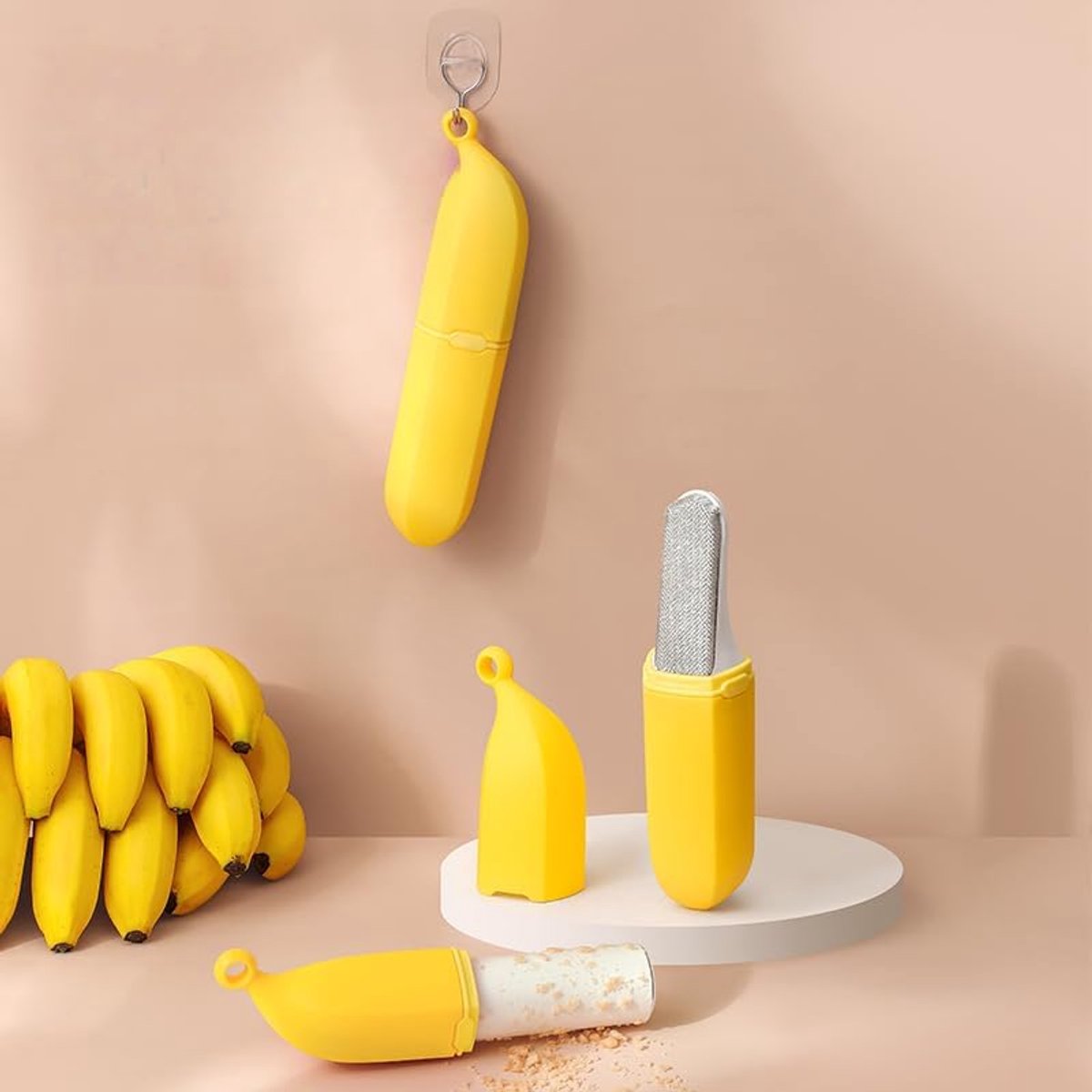 Double-Sided Felt Brush - Cartoon Cat Shape - Hair Removal Tool for Clothing and Pet Hair