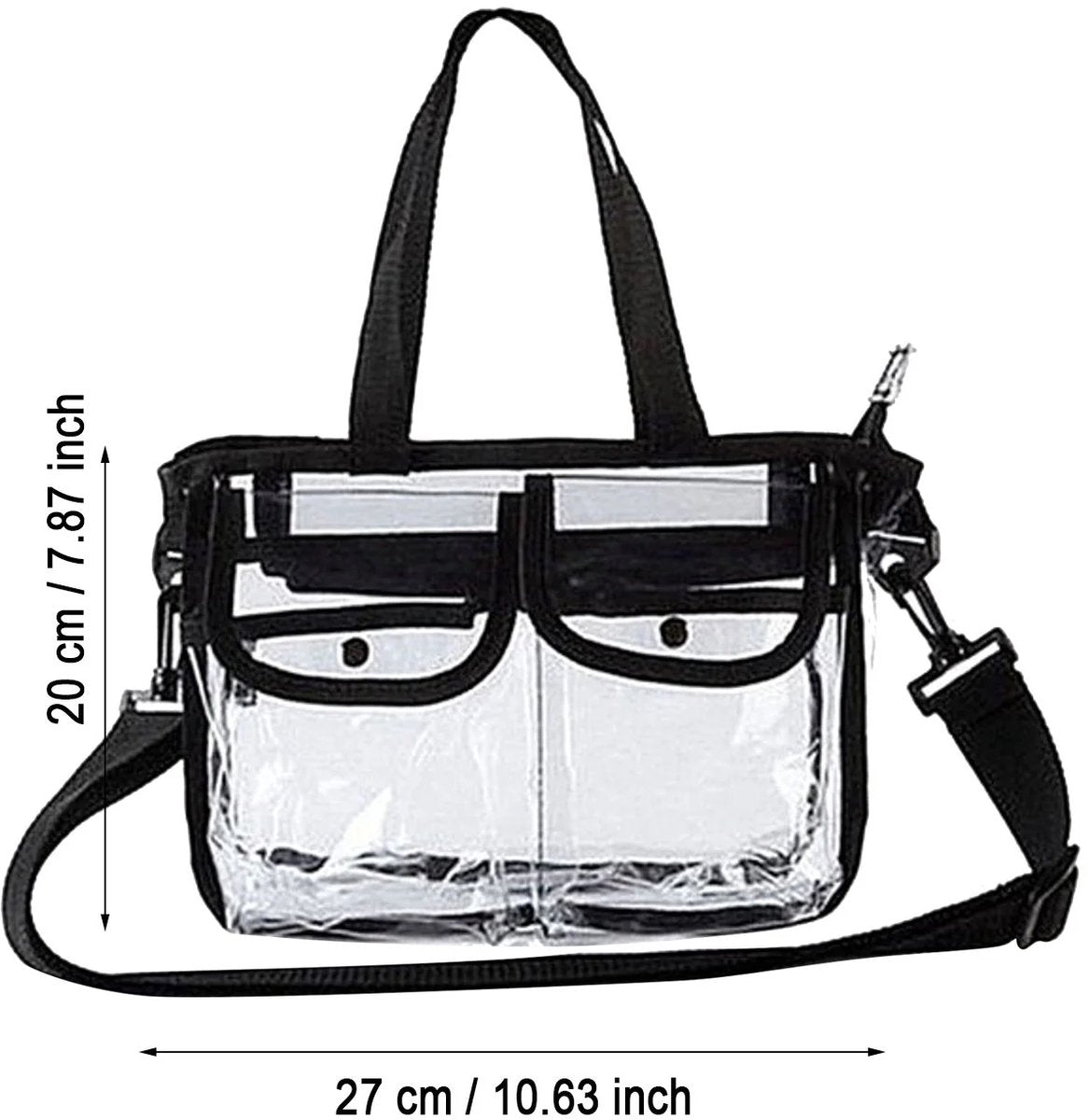 Transparent Travel Toiletry Bag – PVC, 27×20×9cm, for men/women